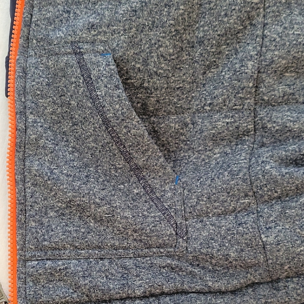 Columbia Blue Hooded Jacket with Orange Zipper Reversible - Picture 8 of 8
